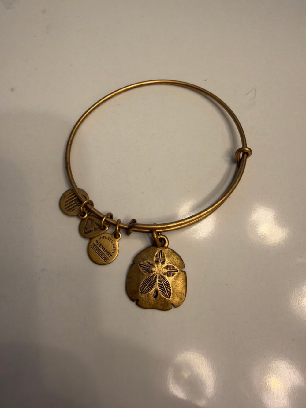 Alex and Ani Bangle Bracelet Bundle — 5 Charm Bangles, Rafaelian Gold